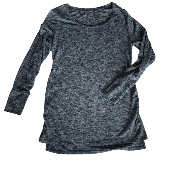 Maternity Long Sleeve Top Charcoal Gray Fall maternity shirt soft Size Large - Picture 1 of 10